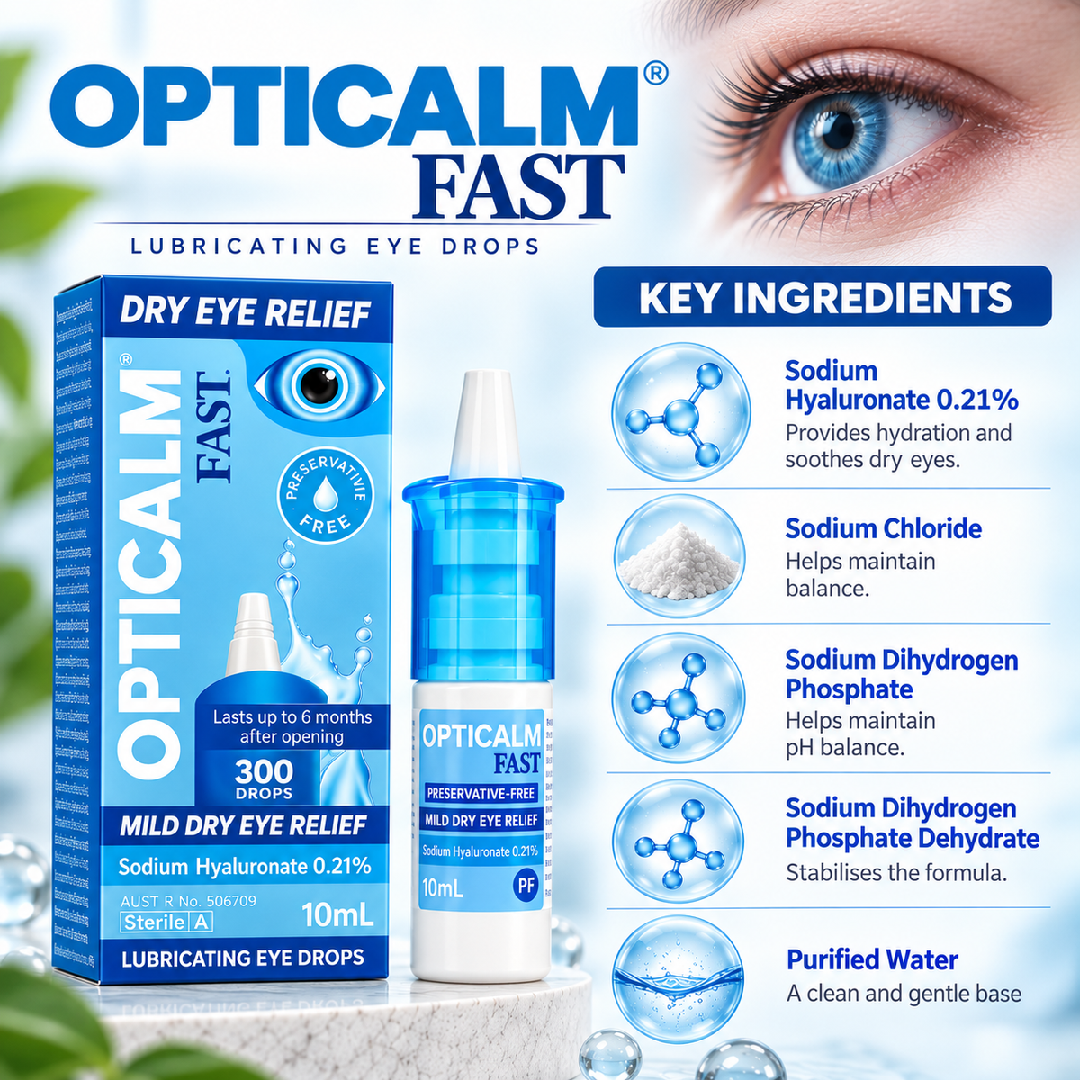 Opticalm Fast Eye Drops 10ml
