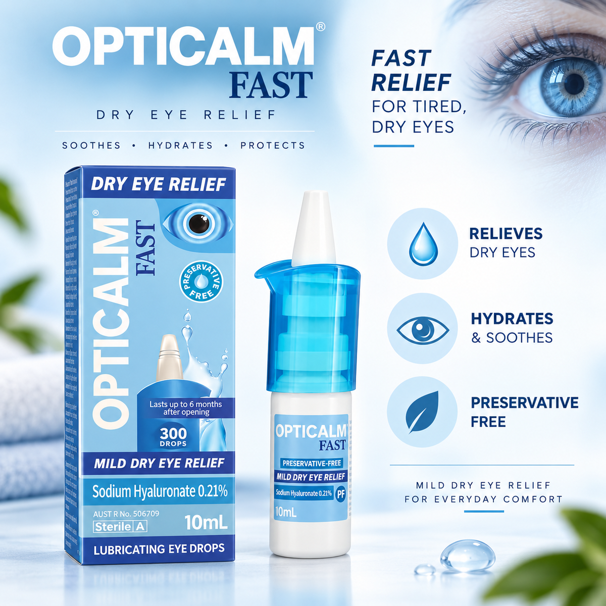 Opticalm Fast Eye Drops 10ml